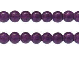 (image for) 12mm Dark Purple Crackle Glass Bead, approx. 17 beads