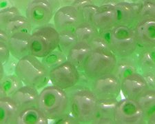 (image for) 6/0 Pale Green Ceylon Glass Seed Beads, 1oz. bag
