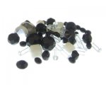 Approx. 1.5 - 2oz. BlacknWhite Glass Bead Mix Approx. 1.5 - 2oz. BlacknWhite Glass Bead Mix
