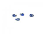 10mm Royal Blue Stripe Pressed Glass Heart Bead, 6 beads 10mm Royal Blue Stripe Pressed Glass Heart Bead, 6 beads