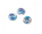 14mm Turquoise Floral Flat Round Handmade Lampwork Bead, 4 beads 14mm Turquoise Floral Flat Round Handmade Lampwork Bead, 4 beads
