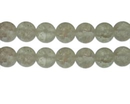 (image for) 12mm White Crackle Frosted Glass Bead, approx. 14 beads