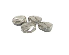 (image for) 18mm Silver Faceted Glass Shell Bead, 4 beads