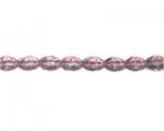 10 x 8mm Pale Plum Faceted Oval Glass Bead, 13" string 10 x 8mm Pale Plum Faceted Oval Glass Bead, 13" string