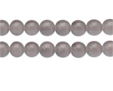 (image for) 12mm Deep Silver Jade-Style Glass Bead, approx. 17 beads