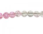 10mm Baby Pink Crackle Glass Bead, faded. No Returns! 10mm Baby Pink Crackle Glass Bead, faded. No Returns!