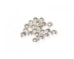 4mm Silver Round Iron Bead, approx. 60 beads - large hole