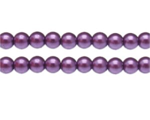 (image for) 10mm Purple Glass Pearl Bead, approx. 22 beads
