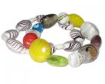 Random Handmade Lampwork Glass Bracelet Random Handmade Lampwork Glass Bracelet