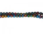 6mm Red Flame Abstract Glass Bead, approx. 70 beads 6mm Red Flame Abstract Glass Bead, approx. 70 beads