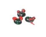 16mm Dark Green Handmade Lampwork Wreath Glass Bead, 4 beads 16mm Dark Green Handmade Lampwork Wreath Glass Bead, 4 beads