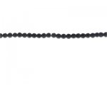 4mm Black Faceted Glass Bead, 13" string 4mm Black Faceted Glass Bead, 13" string