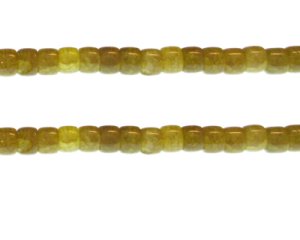 (image for) 8 x 6mm Mustard Rondelle Gemstone-Style Bead, 7.5" string