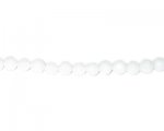 5mm White Faceted Round Opaque Bead, 12" string 5mm White Faceted Round Opaque Bead, 12" string
