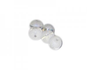 12mm White Druzy-Style Electroplated w/ line Glass Bead, approx.