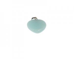 (image for) 20mm Baby Blue Gemstone Heart Pendant