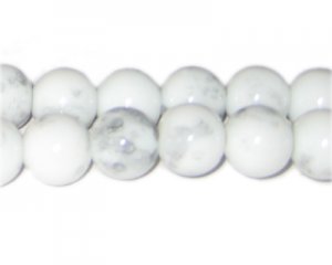 12mm Dalmation Jasper-Style Glass Bead, approx. 18 beads