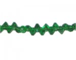 6mm Green Side-Drilled Faceted Bi-cone Glass Bead, 12 beads 6mm Green Side-Drilled Faceted Bi-cone Glass Bead, 12 beads