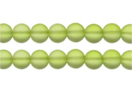 (image for) 12mm Apple Sea/Beach-Style Glass Bead, approx. 13 beads