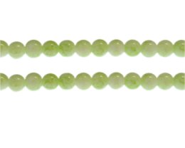 (image for) 8mm Lime Green Marble-Style Glass Bead, approx. 53 beads