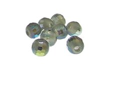 (image for) 10mm Blue Faceted Glass Bead, 8 beads
