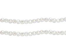 (image for) 4mm Clear AB Finish Crystal Glass Bead, approx. 30 beads