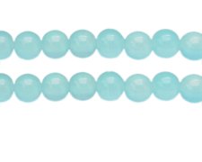 (image for) 12mm Sea Foam Jade-Style Glass Bead, approx. 17 beads