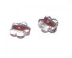 18mm Red Foil Flower Lampwork Glass Bead, 6 beads 18mm Red Foil Flower Lampwork Glass Bead, 6 beads