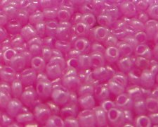 (image for) 11/0 Pink Ceylon Glass Seed Beads, 1oz. bag