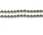 6mm White Rustic Glass Pearl Bead, approx. 71 beads