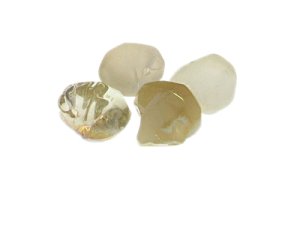 (image for) 24 x 20mm Random Ivory Skull Glass Bead, 4 beads