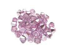 (image for) Approx. 1oz. x 8mm Lilac Disco Glass Bicone Beads