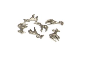 (image for) 16 x 12mm Giraffe Silver Metal Charm, 6 charms