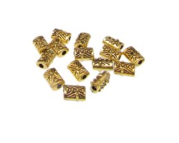 (image for) 8 x 6mm Metal Gold Spacer Bead, approx. 15 beads