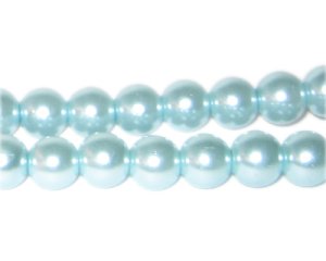 (image for) 10mm Sea Foam Glass Pearl Bead, approx. 22 beads