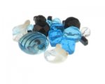 Approx. 1.5 - 2oz. Blues Glass Bead Mix Approx. 1.5 - 2oz. Blues Glass Bead Mix