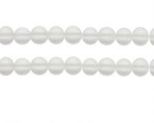 (image for) 10mm White Semi-Matte Glass Bead, approx. 17 beads