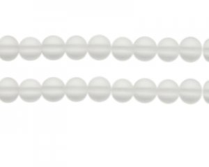 (image for) 10mm White Semi-Matte Glass Bead, approx. 17 beads