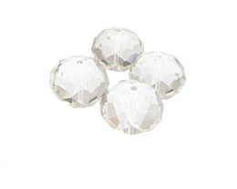 (image for) 18 x 16mm Crystal Faceted Rondelle Glass Bead, 4 beads