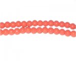 6mm Deep Orange Team and School Glass Bead, approx. 73 beads 6mm Deep Orange Team and School Glass Bead, approx. 73 beads