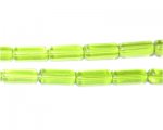 8x4mm Apple Green Pressed Glass Tube Bead, 2 x 12" strings 8x4mm Apple Green Pressed Glass Tube Bead, 2 x 12" strings