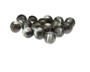 (image for) Approx. 1oz. x 10mm Black/Crystal Glass Bead, large hole