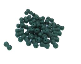 (image for) Approx. 1oz. x 8x4mm Aqua Peanut Glass Beads