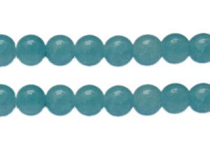 (image for) 12mm Pastel Blue Gemstone-Style Glass Bead, approx. 15 beads