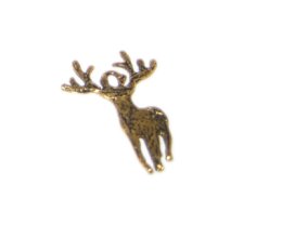 (image for) 20 x 28mm Gold Reindeer Metal Charm / Pendant