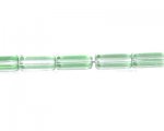 10 x 4mm Soft Green Pressed Glass Tube Bead, 13" string 10 x 4mm Soft Green Pressed Glass Tube Bead, 13" string