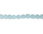 8mm Pale Blue Semi-Opaque Faceted Glass Bead, 14" string 8mm Pale Blue Semi-Opaque Faceted Glass Bead, 14" string