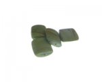 16mm Soft Green Lampwork Square Glass Bead, 4 beads 16mm Soft Green Lampwork Square Glass Bead, 4 beads