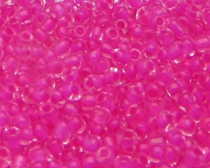 (image for) 11/0 Hot Pink Inside-Color Glass Seed Bead, 1oz. Bag
