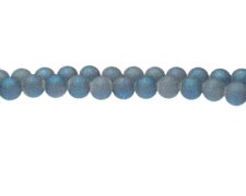 (image for) 8mm Blue Druzy-Style Glass Bead, 22" string